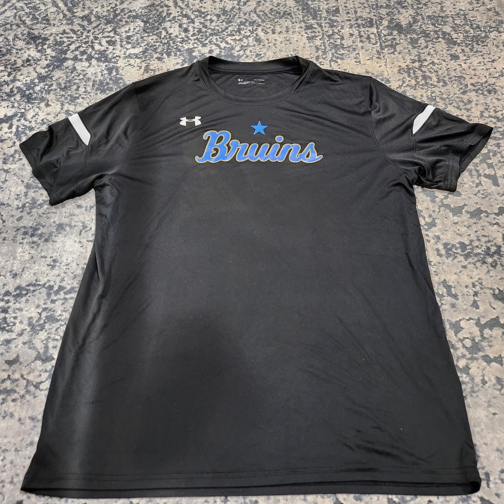 Under Armour Bruins HeatGear Shirt Mens XL Black Short Sleeve Loose Fit Athletic